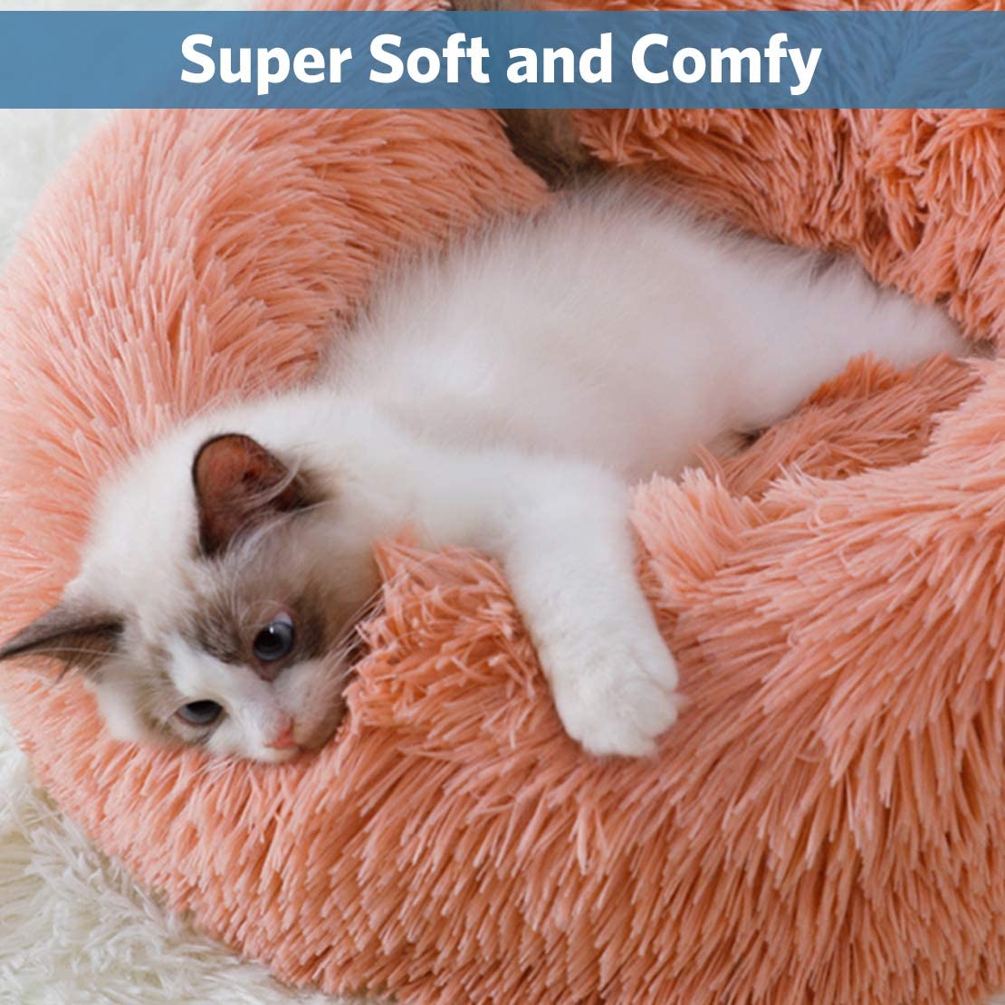 Fur Calming Pet Nest - Salmon Pink - M