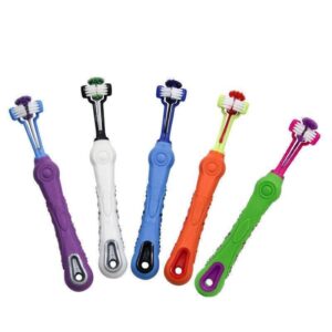 3-Sided Pet Toothbrush for Dogs and Cats