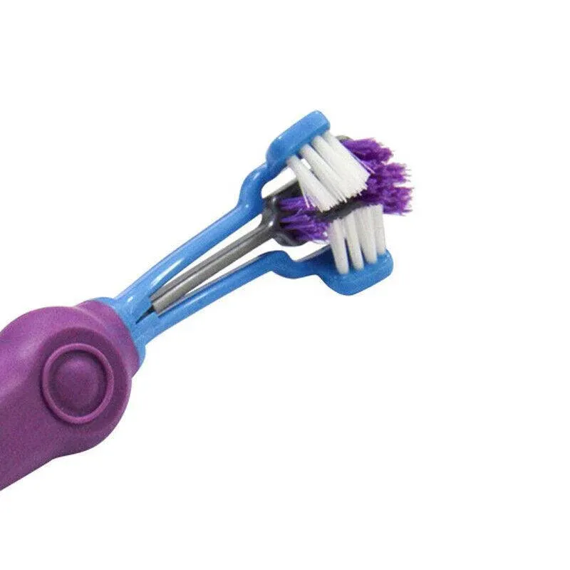 v528 toothbrush orange 31738 03.webp 3-Sided Pet Toothbrush for Dogs and Cats